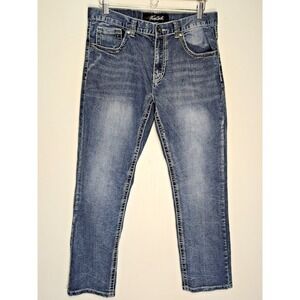 True Luck Men Bootcut Jeans 34x32 Blue Classic Fit Western Denim Pants
